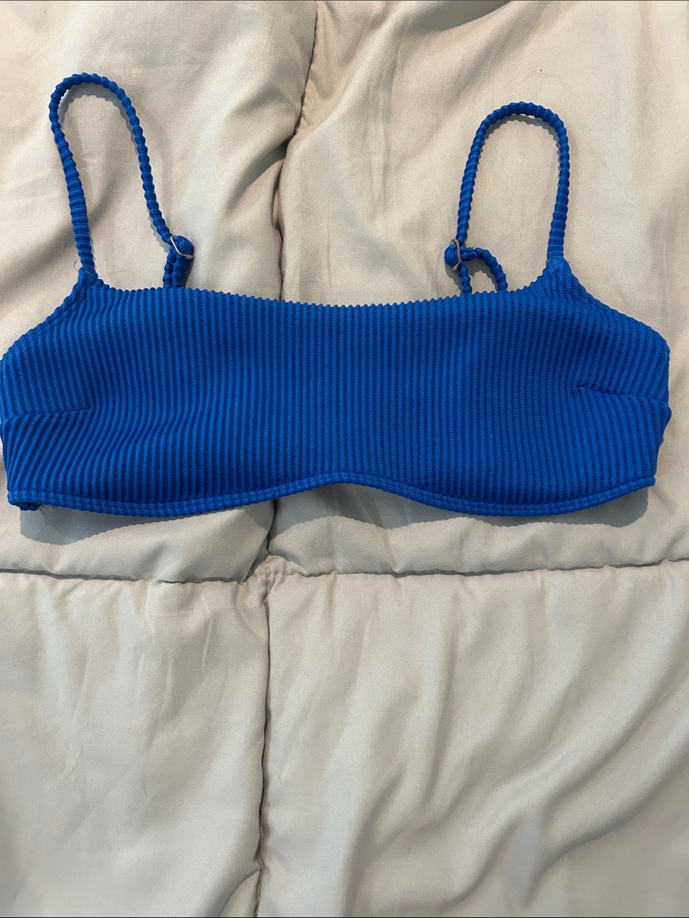 Hollister Textured Cobalt Blue Bikini Top